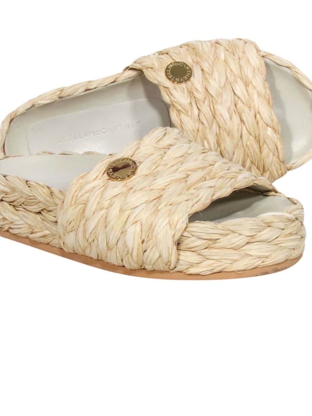 Stella McCartney Skyla Raffia Slides